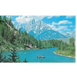Tetons Jackson Hole Wyoming South Fork of the Snake River Postcard Unposted